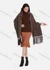 Wholesale Women's Casual Allover Print Long Sleeve Tassel Fringe Trim Cardigan Shawl 07# - Liuhuamall