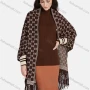 Wholesale Women's Casual Allover Print Long Sleeve Tassel Fringe Trim Cardigan Shawl 07# preview