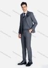 Wholesale Men's Formal Lapel Plain Patch Pockets Blazer & Waistcoat & Pants 3 Pieces Suit Set - Liuhuamall