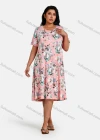 Wholesale Women's Round Neck Floral Print Nightgown - Liuhuamall