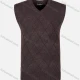 Wholesale Men's Casual Slim Fit V Neck Sleeveless Plain Knit Wool Blend Sweater Vest 8808# Brown Clothing Wholesale Market Liuhua