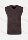 Wholesale Men's Casual Slim Fit V Neck Sleeveless Plain Knit Wool Blend Sweater Vest 8808# - Liuhuamall