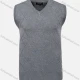Wholesale Men's Casual Slim Fit V Neck Sleeveless Plain Knit Wool Blend Sweater Vest 8808# Gray Clothing Wholesale Market Liuhua