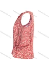 Wholesale Women's Summer Tie Neck Cold Shoulder Ditsy Floral Print Flounce Sleeve Blouse - Liuhuamall