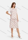 Wholesale Women's Casual Splicing Tee & Floral Print Midi Skirt Set - Liuhuamall