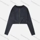 Wholesale Women's Casual Plain Long Sleeve Round Neck Zipper Knit Sport Jacket Black Guangzhou Clothing Wholesale Market & Suppliers -LIUHUAMALL