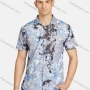 Wholesale Men's Causal Ink Splash Buttons Down Short Sleeve Shirts 23301# preview
