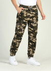 Wholesale Men's  Plus Size Camo Print Flap Pockets Drawstring Cargo Pants - Liuhuamall
