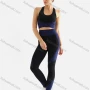 Wholesale Women's 2 Piece Colorblock Workout Outfits Sports Bra Seamless Leggings Yoga Gym Activewear Set AB31-1# preview