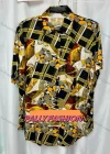 Wholesale Women's Vintage Short Sleeve Splicing Graphic Button Down Shirts - Liuhuamall