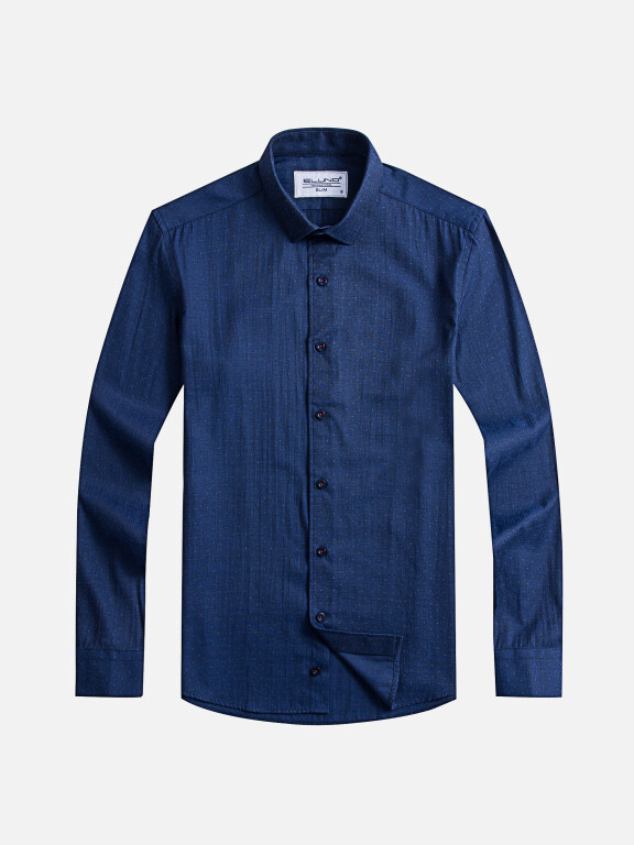 Men's Formal Collared Allover Print Long Sleeve Button Down Shirts, Clothing Wholesale Market -LIUHUA, Men, Men-s-Tops