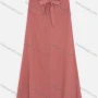 Wholesale Women's Elastic Waist Lace Up Button Pocket Plain Maxi Skirts 2050-6529# preview
