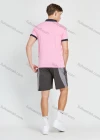 Wholesale Men's Short Sleeve Letter Print Contrast Polo Shirt - Liuhuamall
