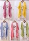 Wholesale Women's Elegant Crew Neck Floral Print Midi Dress & Cardigan Set - Liuhuamall