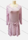 Wholesale Women's Casual Long Sleeve Lace Up Hollow Out Midi Dress - Liuhuamall