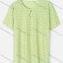Wholesale Women's Casual Round Neck Short Sleeve Eyelet Embroidered Hollow Out Plain T-Shirt preview