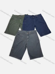 Wholesale Men's Casual Plain Multiple Pockets Button Closure Chino Shorts 2011#, LIUHUA CLOTHING WHOLESALE