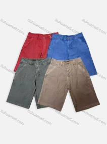 Wholesale Men's Casual Plain Multiple Pockets Button Closure Chino Shorts 2019B#, LIUHUA CLOTHING WHOLESALE