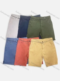 Wholesale Men's Casual Plain Multiple Pockets Elastic Waist Cargo Shorts 8860#, LIUHUA CLOTHING WHOLESALE