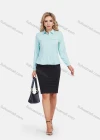 Wholesale Women's Polka Dot Fake Pockets Button Closure Casual Shirt - Liuhuamall