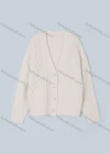 Wholesale Woman's Casual V Neck Button Front Long Sleeve Cable Knit Cardigan - Liuhuamall