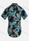 Wholesale Women's Vintage Short Sleeve Botanical Pattern Collared Button Down Shirt 23051# - Liuhuamall