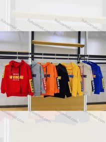 Wholesale Boys Asymmetrical Colorful Stripes Sleeves Letter Print Graphic Hoodies, LIUHUA CLOTHING WHOLESALE