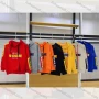 Wholesale Boys Asymmetrical Colorful Stripes Sleeves Letter Print Graphic Hoodies preview