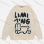 Wholesale Women's Casual Crew Neck Rabbit Letter Print Knit Sweater 8156# preview