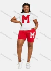 Wholesale Women's Casual 2 Piece Letter Short Sleeve Top & Shorts Set 28077# - Liuhuamall