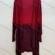 Wholesale Women's Casual Long Sleeve Gradient Stiching Color Loose Fit Cardigan Red Clothing Wholesale Market Liuhua