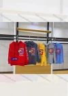 Wholesale Boys Black&White Letter Sleeves Colorful Drawstring Print Graphic Hoodies - Liuhuamall