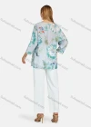 Wholesale Women's Casual Notched Neck Long Sleeve Floral Blouse - Liuhuamall