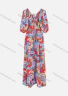 Wholesale Women's Casual V Neck 3/4 Sleeve Lace Up Back Maxi Dress - Liuhuamall