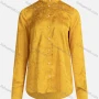 Wholesale Women's Casual Stand Collar Long Sleeve Button Down Jacquard Shirt preview
