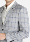 Wholesale Men's Formal Plaid Slim Fit Single Breasted Pockets Blazer & Trousers 2-Piece Suit Set - Liuhuamall