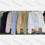 Wholesale Women's Casual V Neck Long Sleeve Blouse Button Front Crop Plain Top 6050# preview