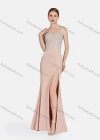 Wholesale Women's Sexy Spaghetti Strap Split Thigh Rhinestone Plain Maxi Evening Dress - Liuhuamall