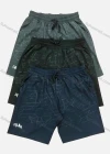 Wholesale Men's Performance Workout Letter Jacquard Solid Athletic Shorts With Zip Pockets - Liuhuamall