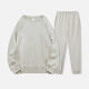 Men's Casual Plain Long Sleeve Sweatshirt Pullover Set With Custom Embroidery Logo JM-8218A & JM-FS11266-01# Light Gray Clothing Wholesale Market -LIUHUA