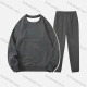 Wholesale Men's Casual Plain Long Sleeve Sweatshirt Pullover Set With Custom Embroidery Logo JM-8218A & JM-FS11266-01# Dark Gray Clothing Wholesale Market Liuhua