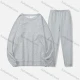 Wholesale Men's Casual Plain Long Sleeve Sweatshirt Pullover Set With Custom Embroidery Logo JM-8218A & JM-FS11266-01# Hemp Gray Clothing Wholesale Market Liuhua