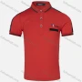 Wholesale Boys Casual Letter Chevron Print Striped Trim Short Sleeve Polo Shirt preview