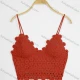Wholesale Women's Sexy Plain Guipure Lace Camisoles With Built-in Bra H607# Clothing Wholesale Market Liuhua