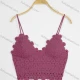 Wholesale Women's Sexy Plain Guipure Lace Camisoles With Built-in Bra H617# Clothing Wholesale Market Liuhua