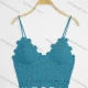 Wholesale Women's Sexy Plain Guipure Lace Camisoles With Built-in Bra H632# Clothing Wholesale Market Liuhua