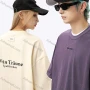 Wholesale Men's Fashion 100%Cotton Letter Round Neck Short Sleeve Unisex Drop Shoulder T-shirts preview