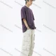 Wholesale Men's Fashion 100%Cotton Letter Round Neck Short Sleeve Unisex Drop Shoulder T-shirts Purple Clothing Wholesale Market Liuhua