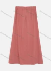 Wholesale Women's Elastic Waist Lace Up Button Pocket Plain Maxi Skirts 2050-6529# - Liuhuamall