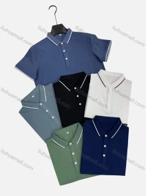 Wholesale Men's Casual Plain Short Sleeve Polo Shirt 162957#, LIUHUA CLOTHING WHOLESALE